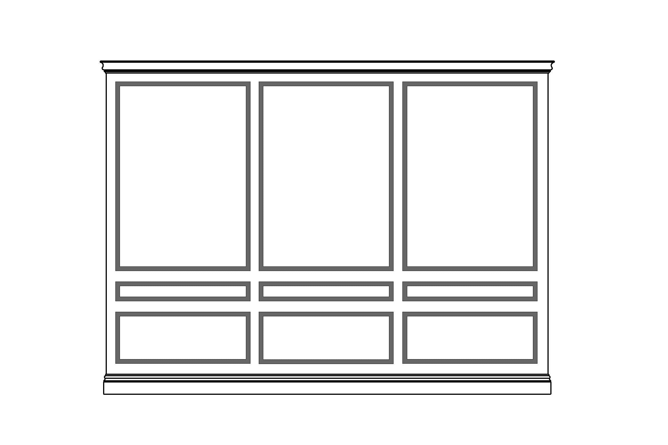 Kit 10A - Jazz Moderne Full Height Split Panel Wainscoting