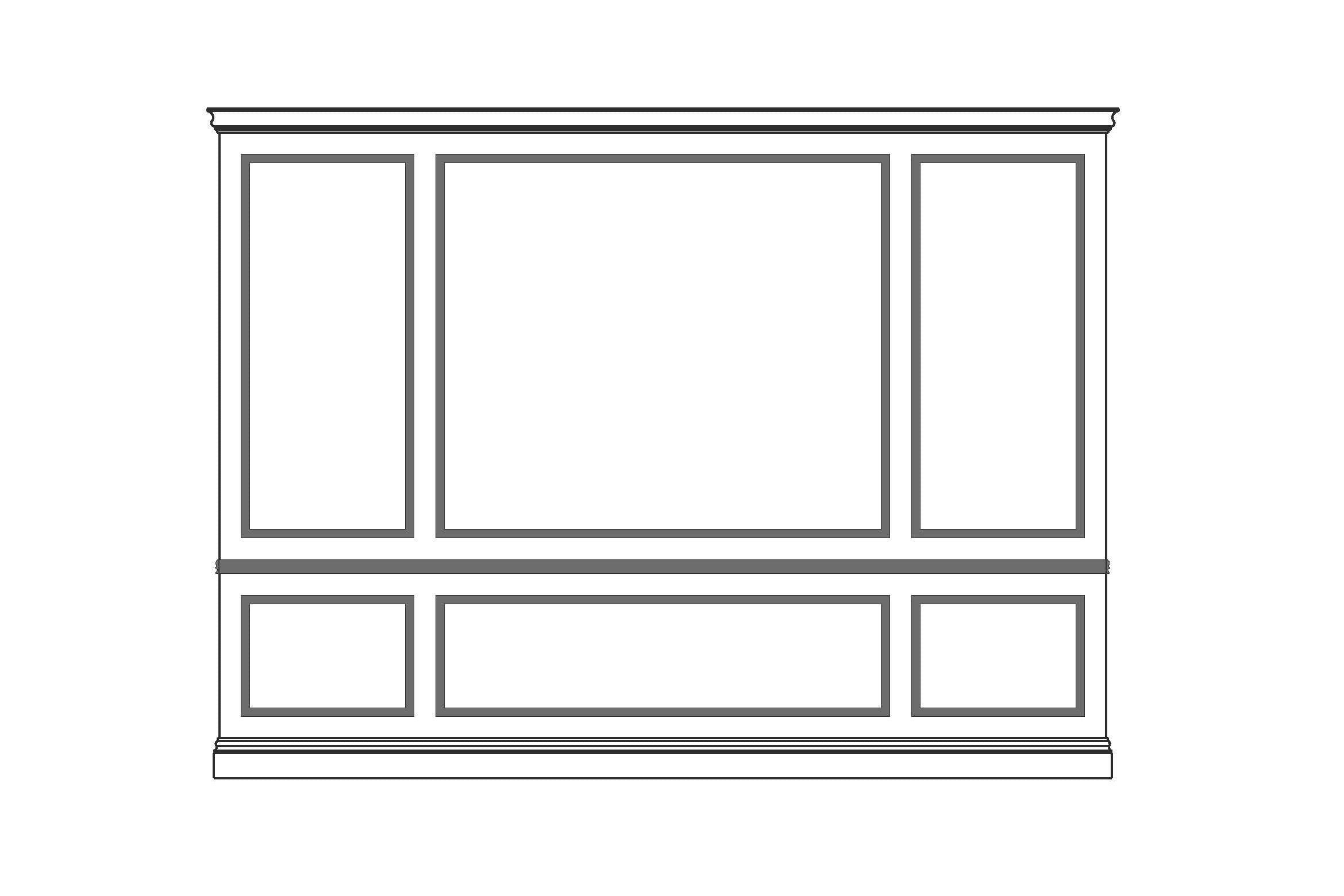 Kit 03B - Hamptons Full Height Wainscoting - Centered