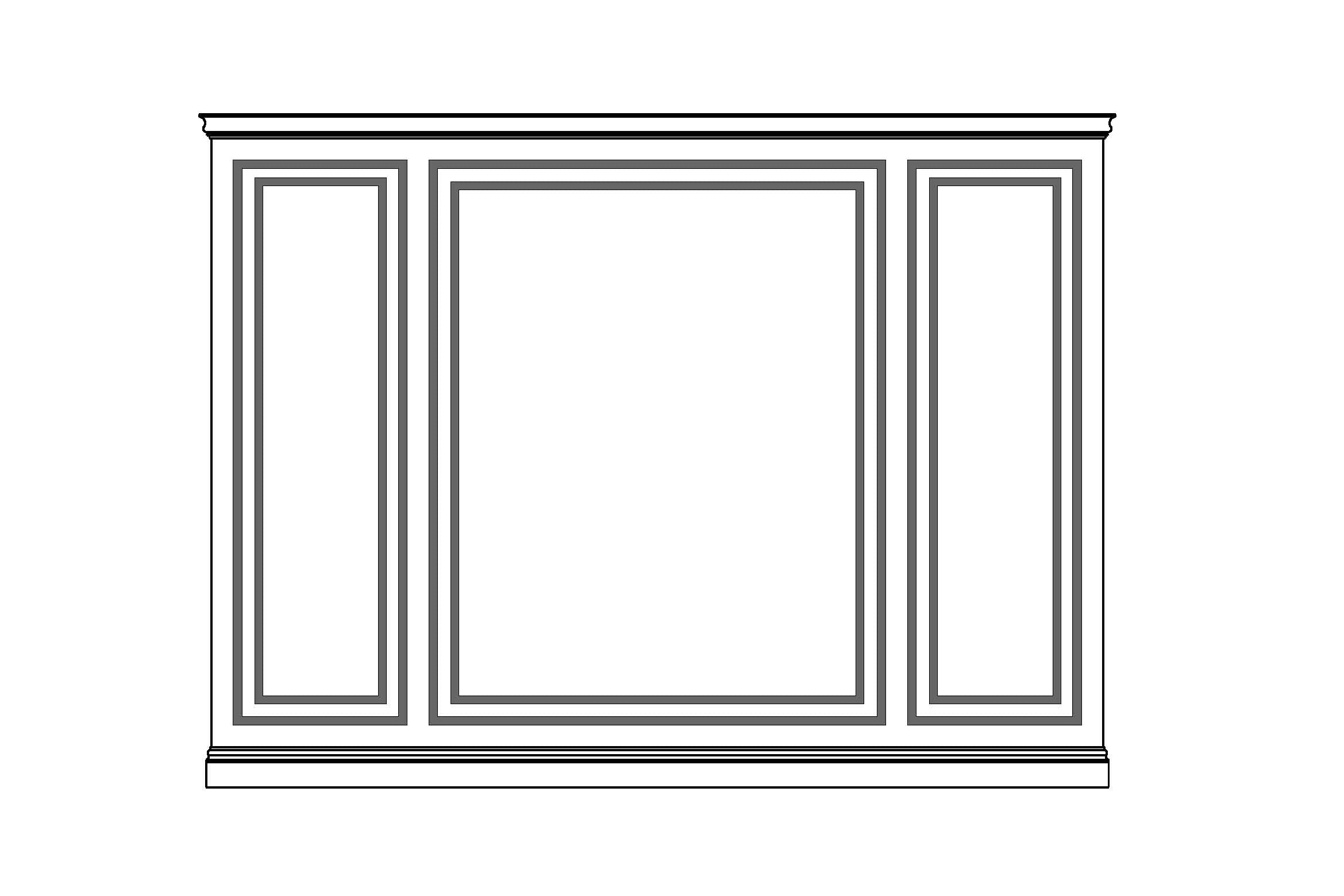 Kit 07B - Manhattan Full Height Double Wainscoting - Centered