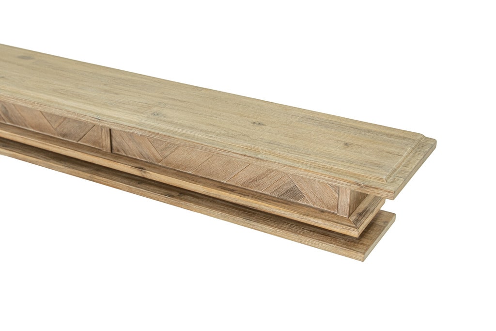 Floating Fire Mantel Shelf - Solid Hardwood