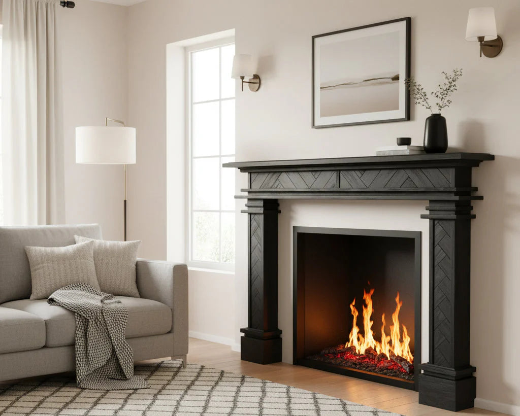 Full Feature Fire Mantels - Solid Hardwood