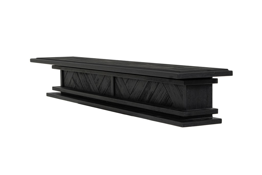 Floating Fire Mantel Shelf - Solid Hardwood