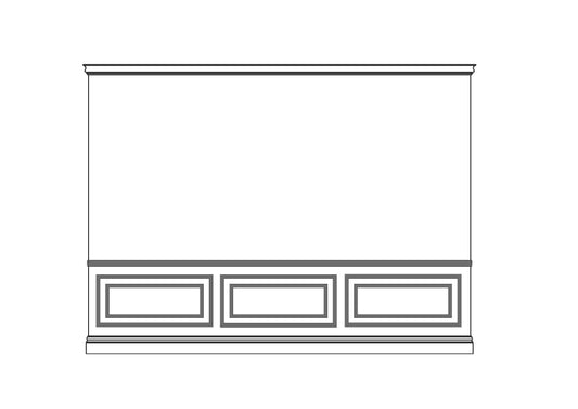 wainscoting kit DIY wall panelling kits hamptons three double panel