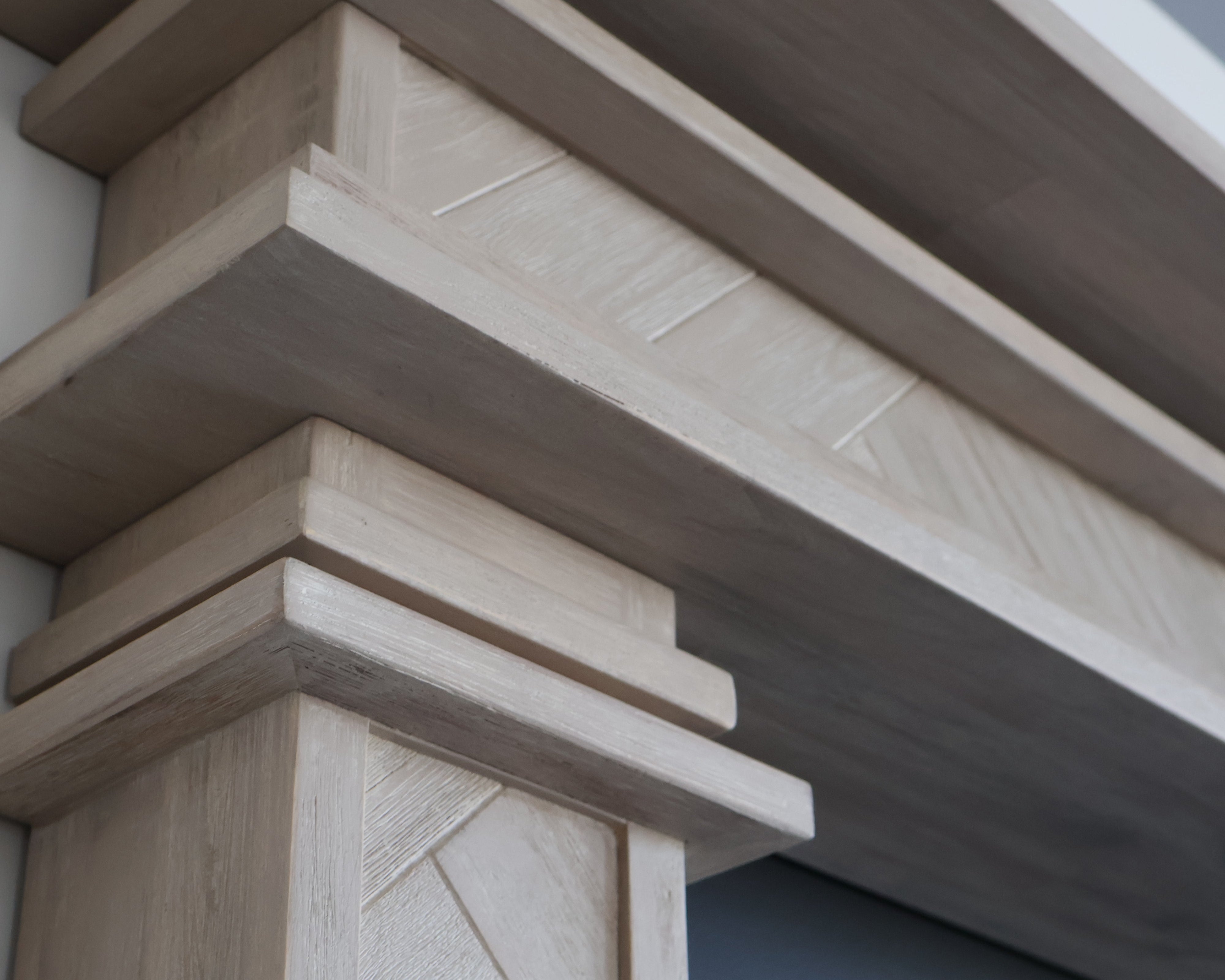 Full Feature Fire Mantels - Solid Hardwood Construction