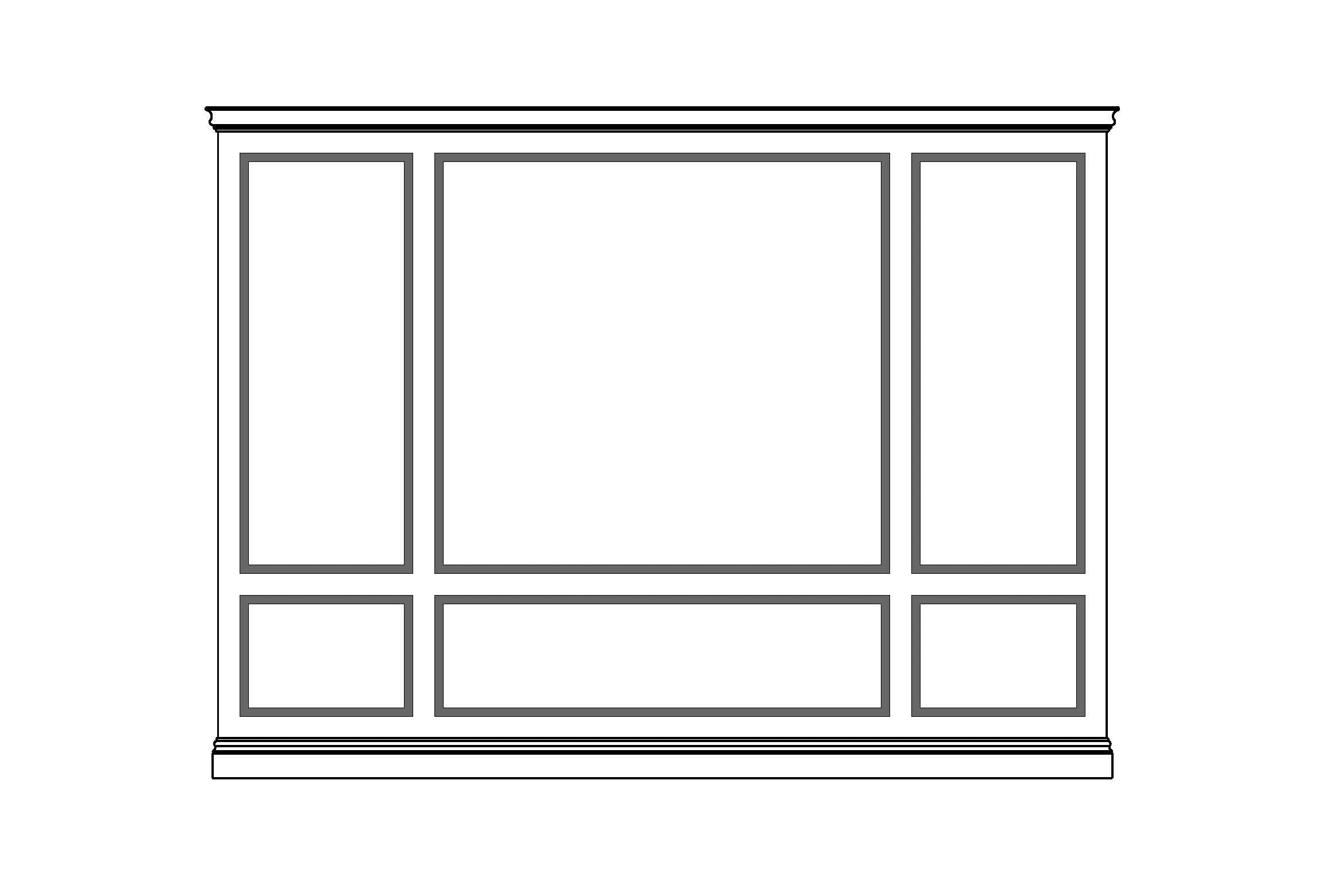 Kit 06B - New York Split Panel Wainscoting - Centered