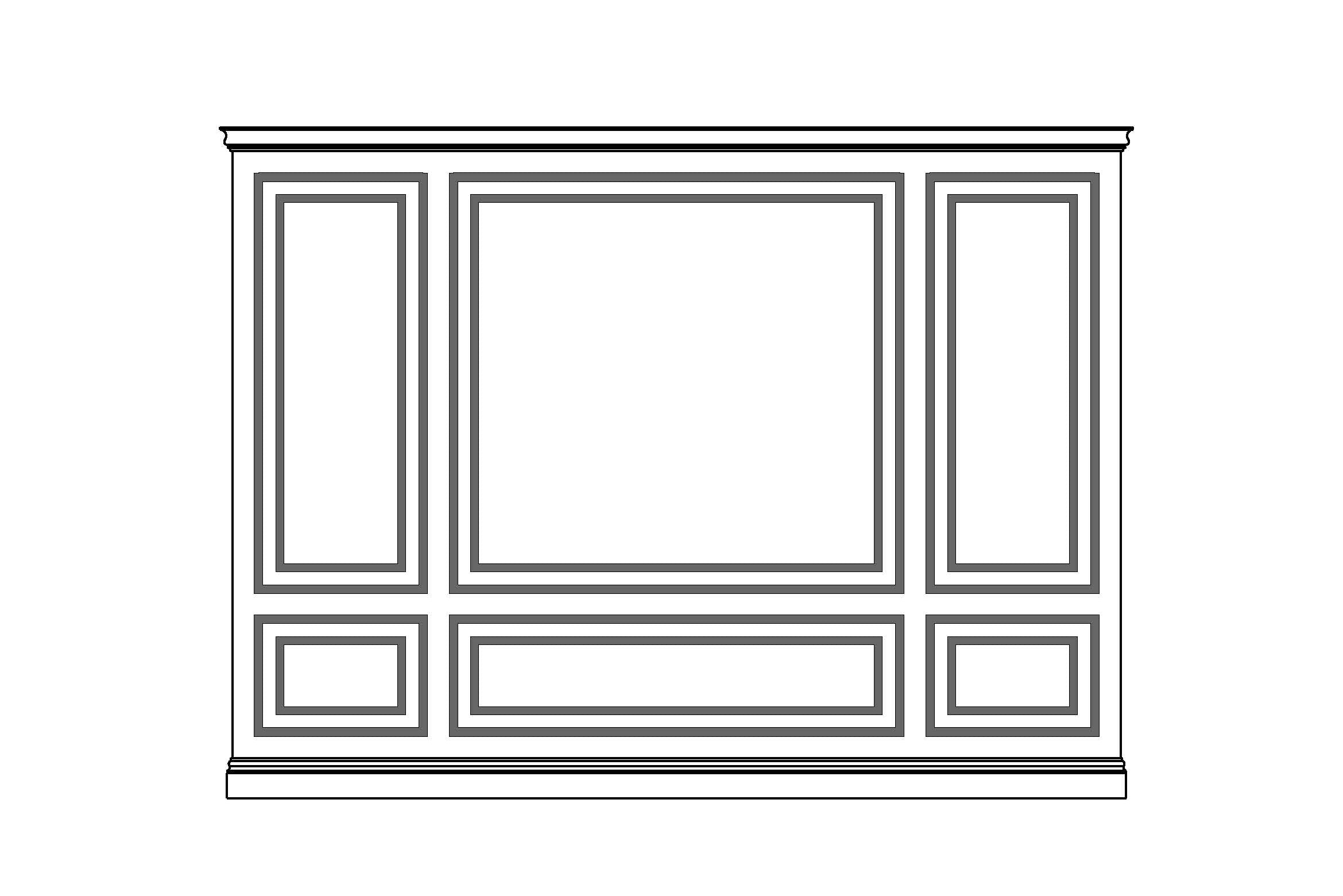 Kit 08B - Manhattan Split Panel Double Wainscoting - Centered
