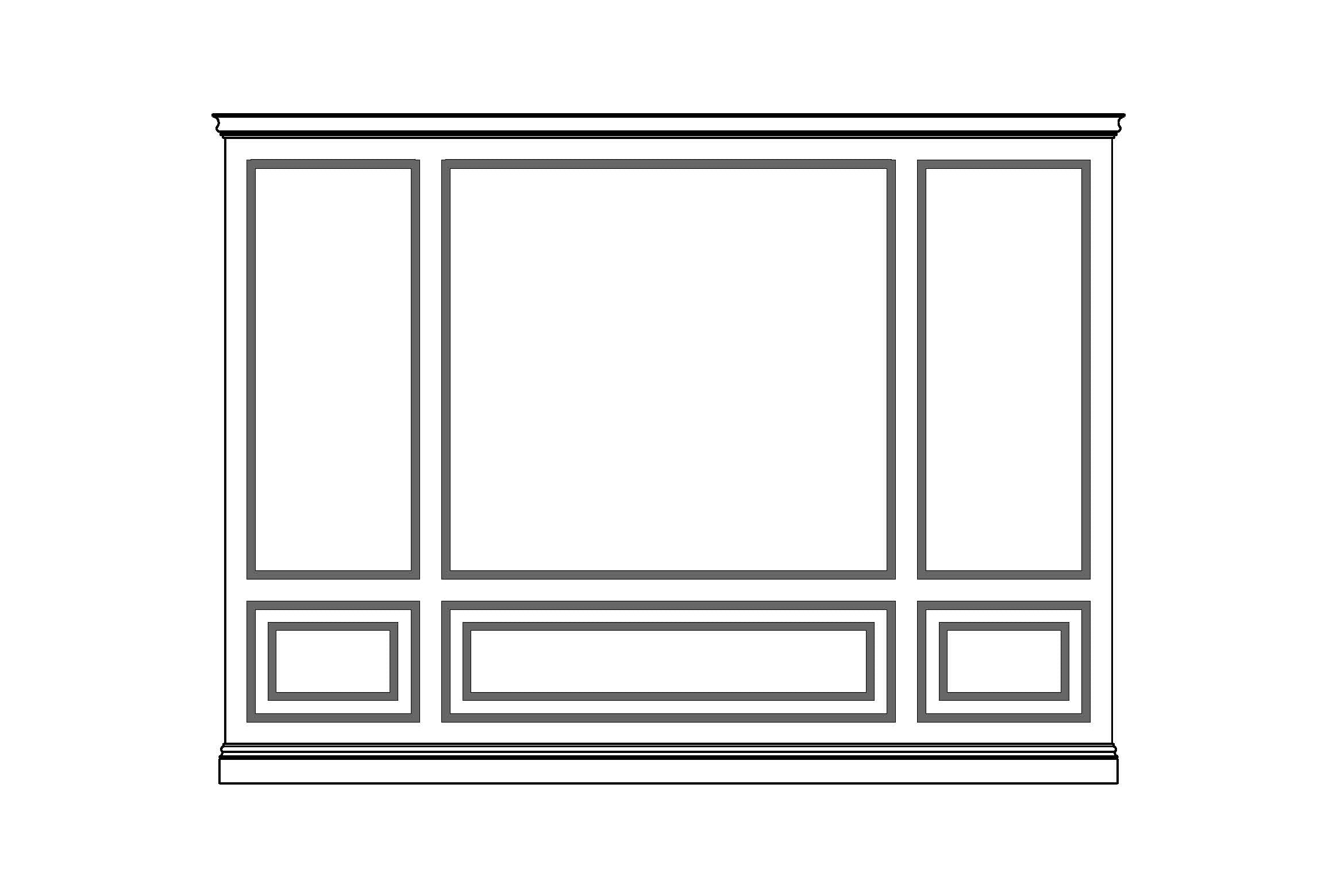 Kit 09B - Midtown Full Height Split Panel Wainscoting - Centered