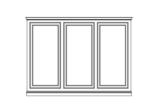 wainscoting kit DIY wall panelling kits hamptons contemporary full height three double panel manhattan