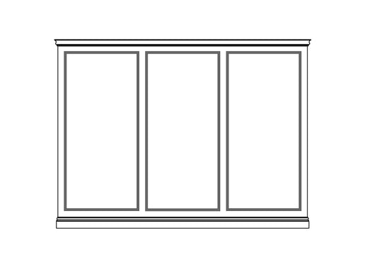 wainscoting kit DIY wall panelling kits hamptons full height three panel new york