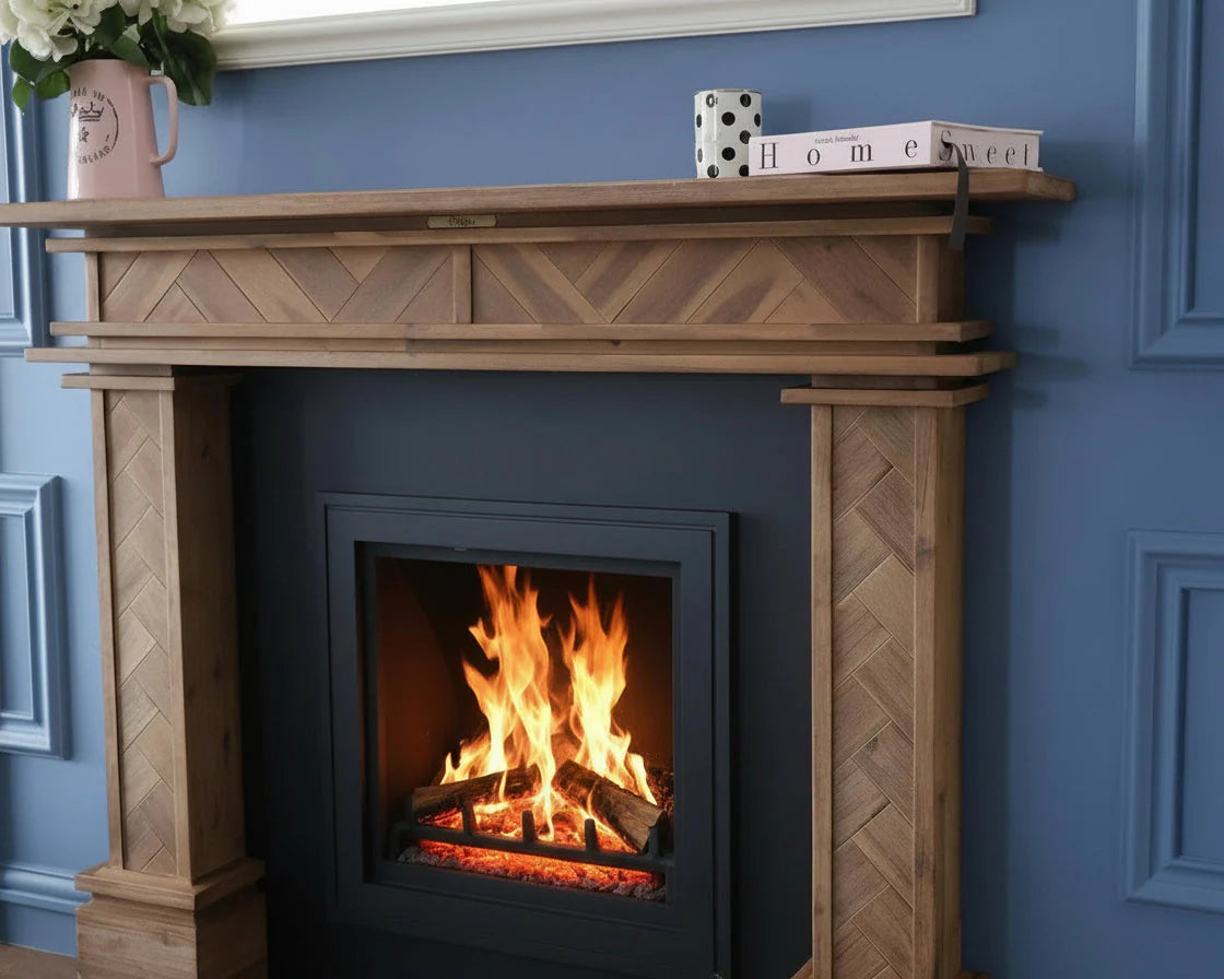 Full Feature Fire Mantels - Solid Hardwood Construction