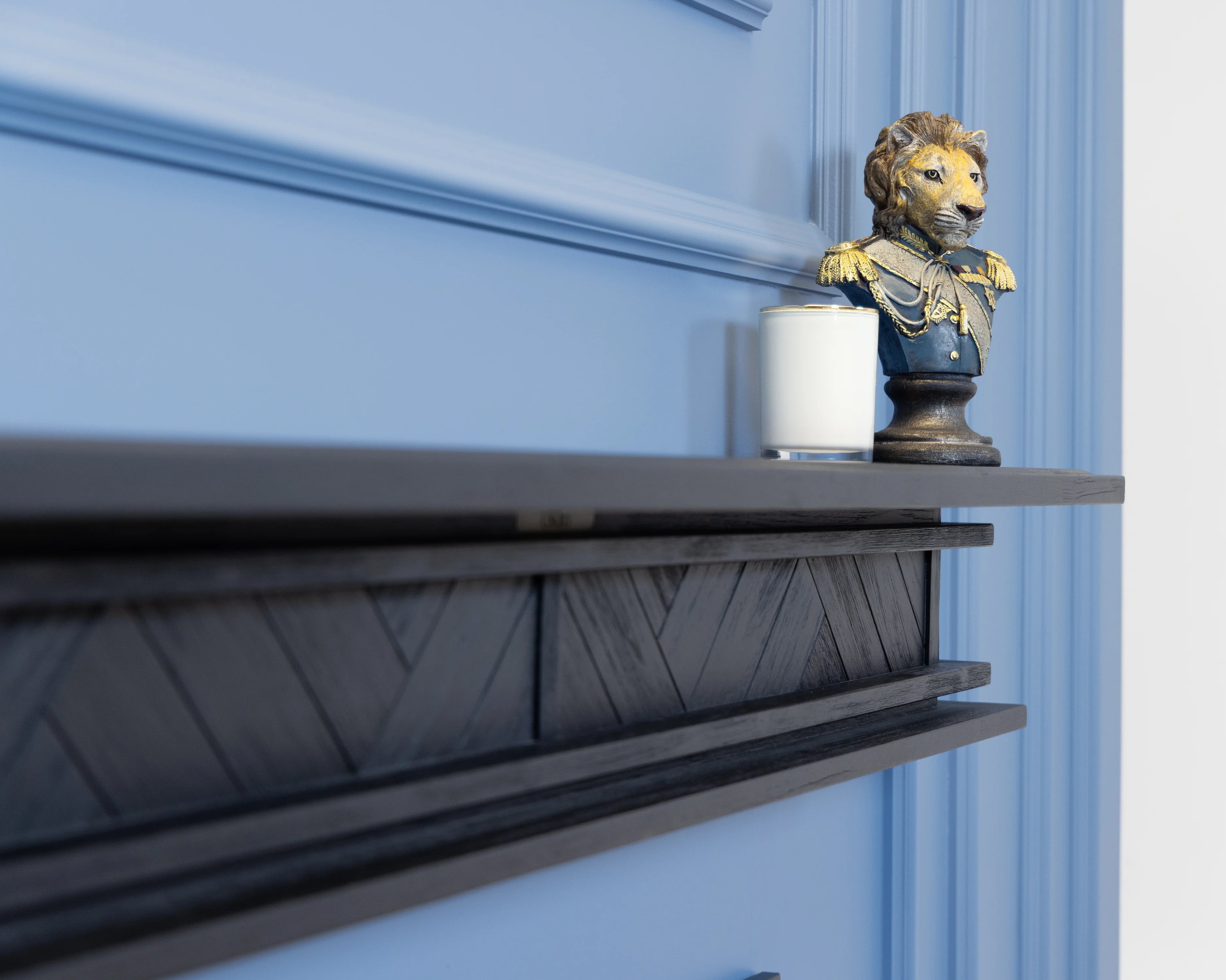 Floating Fire Mantel Shelf - Solid Hardwood Construction