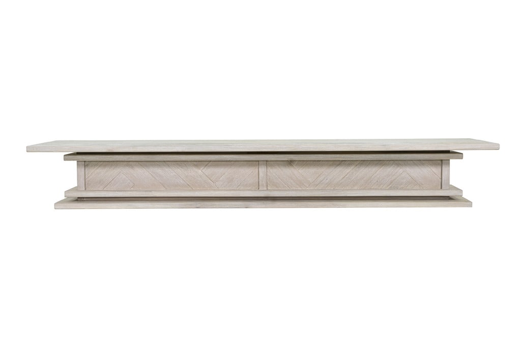 Floating Fire Mantel Shelf - Solid Hardwood