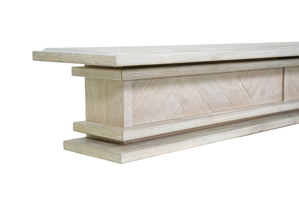 Floating Fire Mantel Shelf - Solid Hardwood