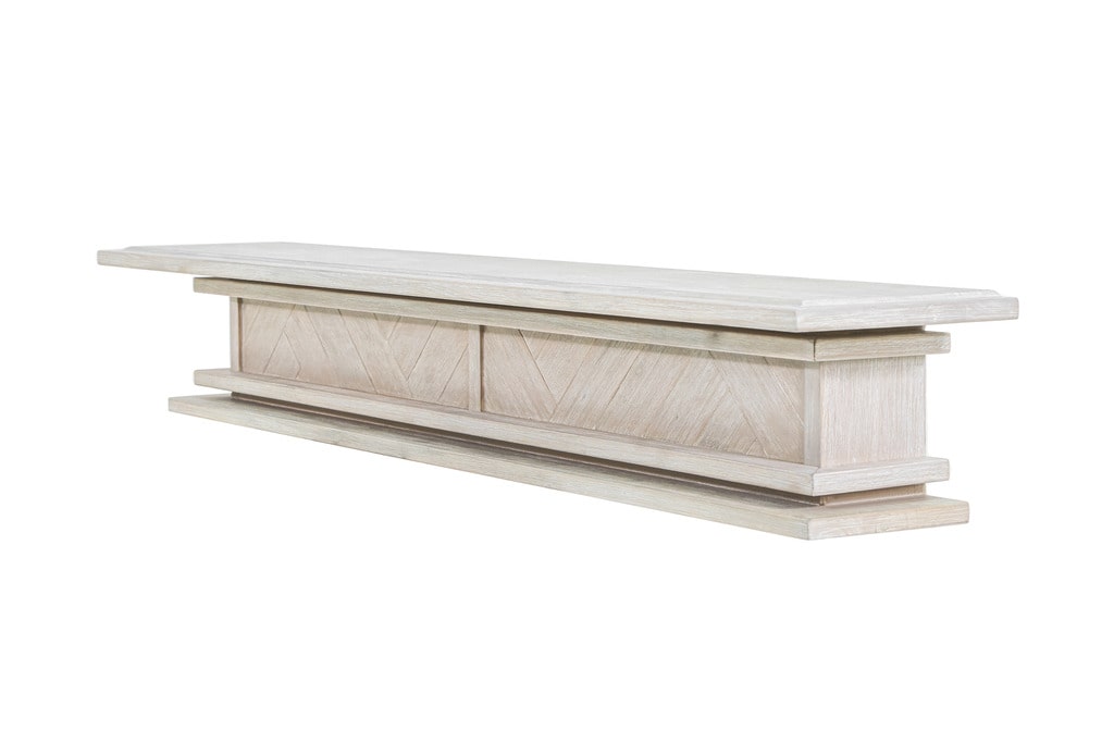 Floating Fire Mantel Shelf - Solid Hardwood