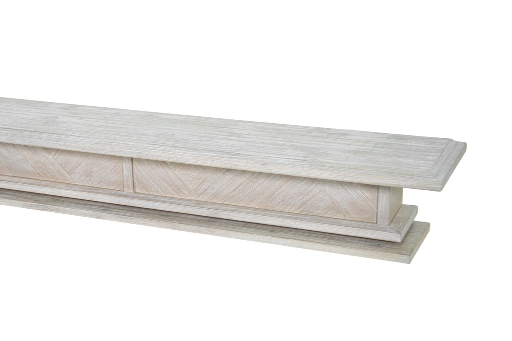 Floating Fire Mantel Shelf - Solid Hardwood